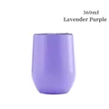 360ml lavender purple double-wall stainless steel egg mug with leak-proof lid - Lavender Purple