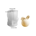 Lop-eared rabbit silicone mold for Easter egg candles with precise dimension markings - Bent Ear Rabbit - Small