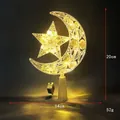 Golden moon and star LED tree topper with warm lights and white base, height 20cm - 15cm Polka Dot Star Moon Warm Light