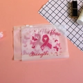Borse per ciglia con nastro rosa e scritte Hope in plastica EVA opaca resistente - Modello 25-Nastro Cancro al Seno