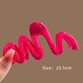 Bright pink wavy hair claw clip in 10.5cm size made of smooth resin for women - Rose Red