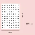 Alphabet stickers set with A-Z letters and smileys in white background, 88 pieces - White Background Alphabet Stickers