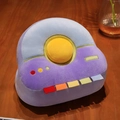 Coussin de sieste en peluche console rétro violette avec joystick 3D et boutons colorés - 30*25cm / Oreiller de Sieste en Soie de Glace Série Sci-Fi pour Enfants - OVNI