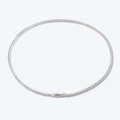 Minimalist S925 sterling silver tennis necklace featuring shimmering white cubic zirconia - 925 Silver / Silver Style (White Stone)