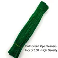 Dark green high-density chenille stems for DIY Christmas tree crafts, 100 pieces set - Dark Green Twist Sticks