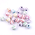 Colorful baseball pattern acrylic beads for DIY jewelry making and handicraft bracelets - 8mm Colorful Softball