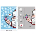 Christmas static window stickers with Santa Claus and snowflakes, size 35x25cm - XC084-Santa Claus