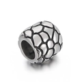 Perle en acier inoxydable à motif d'écailles pour la création de bijoux DIY - Style de Texture d'Écailles Argentées (KLJ6326-Z)