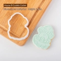 3D mushroom house cookie cutter and embossed fondant mold for forest themed baking - House B Cutter