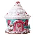 Casa de jengibre verde menta brillante con techo de cupcake y hombre de jengibre - Castillo Verde (Con Luz)