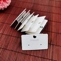 White PVC earring display cards with Fashion and S925 print and hanging hooks - 5*3cm