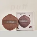 GECOMO Rubycell makeup puff in dark brown finish with matching luxury storage box - Coffee Makeup Puff (Deep Coffee / Patterned)