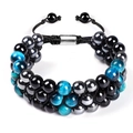 7A 3-Layer Blue Tiger Eye with Buckle