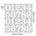 Dimensions détaillées des autocollants numérotés en vinyle de 2 pouces pour le DIY - 2 Pouces / Blanc