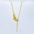 Chaîne O plaquée or 18k avec fermoir homard et extension réglable à extrémité sphérique - O chaîne / 45cm Collier / Jaune d'Or