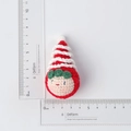 Handmade crochet doll pendant in red and white with leaf detail, height 6cm width 4cm - MENGSI Red Christmas Dumpling