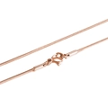 Detail of 1.5mm rose gold round snake chain necklace with a secure lobster clasp - 1.5mm*55cm / Rose Gold