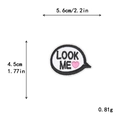 Embroidered Look Me heart patch bubble patch measurement 5.6cm by 4.5cm diy sewing accessory - GZ-2768 With Adhesive Backing
