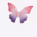 Pink and purple gradient tulle butterfly hair clip with three white pearls and gold base - Rose Red