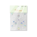 Pegatinas 3D para uñas con temática marina de conchas y caballitos de mar - Cristal 5D / Estilo Océano Plata Holográfica (MS630)