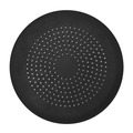 Copertura scarico tonda in silicone nero per lavandino con fori di drenaggio densi - Nero Tondo Piatto
