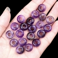 6x12mm purple natural stone abacus beads with large holes for DIY jewelry - 6x12mm Amethyst (Single)