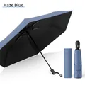 Haze Blue automatic folding umbrella with black sunshade coating and matching sleeve - Haze Blue (Black Glue)