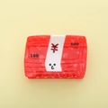 Red cartoon money bag hair claw clip with yuan symbol and 100 print on yellow background - 7.5*5.5cm / Red Banknote