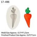 Carrot shaped silicone mold for fondant and clay DIY projects with clear size specifications - Style 1 / Gray
