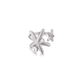 Detailed close-up of a silver starfish ring with white pearls and an adjustable band - Silver Double Starfish Pearl Style (P7237229)