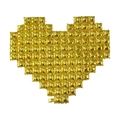 Palloncino a forma di cuore pixel color oro in alluminio per decorazioni di feste - Parete di Sfondo a Cuore / Oro