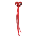 Glittering red heart wand with I LOVE U text and hanging ribbons for Valentine events - Red Heart I❤️U Magic Wand (No. 50)