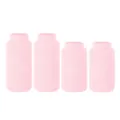 Set di 4 protezioni in maglia rosa per gambe dei mobili con design a coste in due misure - Rosa