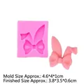 Stampo in silicone rosa a orecchie di coniglio per decorazioni di pasticceria - 1# Orecchie di Coniglio Fiocco / Rosa