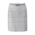 Gonna midi in mesh leopardata con fiocco in velluto grigio su sfondo bianco pulito - S / Gonna