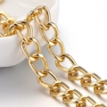 Flat 6-sided polished Cuban link chain in gold finish for men and women - KC Gold