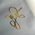 Topper per torta viso acrilico oro minimalista arte astratta decorazione festa compleanno - Piccolo Oro 3