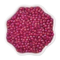 Red 4mm iridescent glass seed beads presented in a petal-shaped ceramic bowl for DIY crafts - 4mm / Red (#22 Style)
