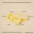 Miniature yellow plastic bento box compartment model for DIY dollhouse food crafts - Light Yellow Partition Bento Box