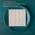 Set di 20 cartoncini per biscotti omino di pan di zenzero, motivi rosso e verde, 10x5cm - Cartoncino Intestazione Linea Ondulata Natalizia / 20 Pezzi/Confezione