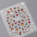 3D embossed Christmas nail stickers featuring Santa, snowman and deer on TL-072 sheet - Christmas Series TL-072