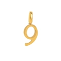 Minimalist DIY number 9 pendant crafted in 18k gold-plated stainless steel - Number 9 / Gold