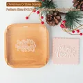 Acryl-Weihnachtsstempel für Fondant und Kekse mit Merry Christmas Text für die Backstube - Weihnachten Stil O