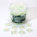 5D Camellia fragrance laundry detergent pods in a transparent tub with green and white capsules - 5-in-1 Camellia 50 Capsules Tub