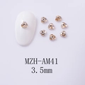 Nahaufnahme der 3,5mm champagnergoldenen Mini-Kristall-Cluster für DIY-Nagelkunst - Champagnergold (AM41) / 3.5mm