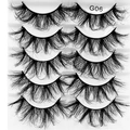 5 pairs of G06 thick and messy voluminous curly eyelashes for dramatic makeup look - 5 Pairs Messy Style G06