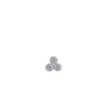 Minimalist S925 sterling silver stud earring with three sparkling cubic zirconia stones - Three Small Round Diamonds Combination - Silver (RHE960S)