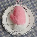 Gant de Noël en peluche rose avec revers blanc, décoration d'environ 15,5 x 10 cm - Moufle de Noël en Longue Peluche Rose-03