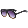Occhiali da sole aviator oversize con montatura sfumata ambra nero e lenti sfumate viola - Montatura Tè Nero Lenti Grigio Sfumato