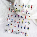 Detailed view of TS-764 nail art stickers featuring 5D embossed winter floral patterns - TS-764 Urban Slow Life